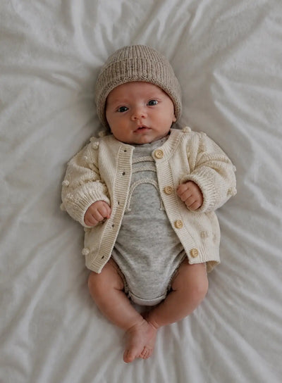 IDA - Tenue en maille à pois texturès pour bébé