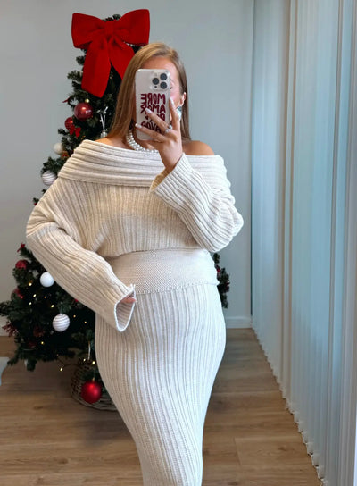 COOKIE - Ensemble de grossesse en maille beige
