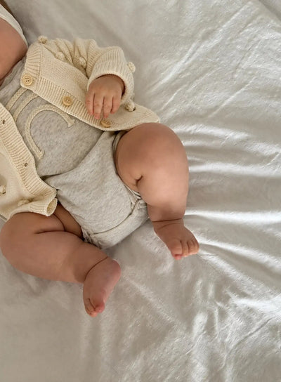 IDA - Tenue en maille à pois texturès pour bébé