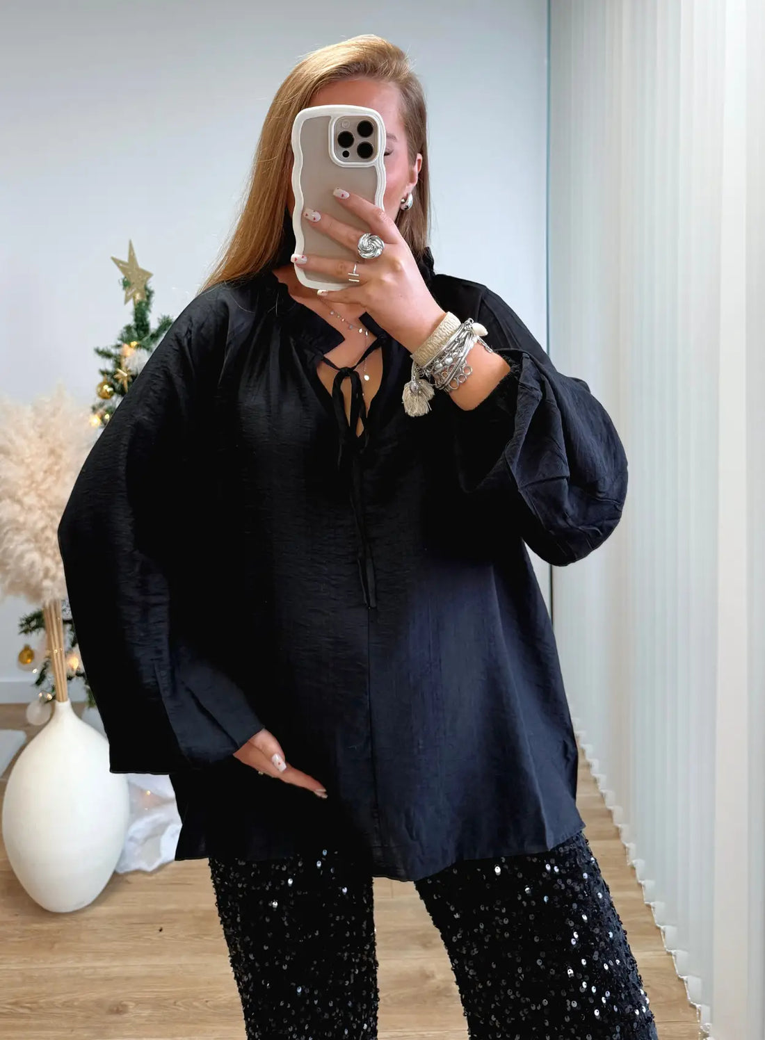 GRETEL - Blouse de grossesse et allaitement noire