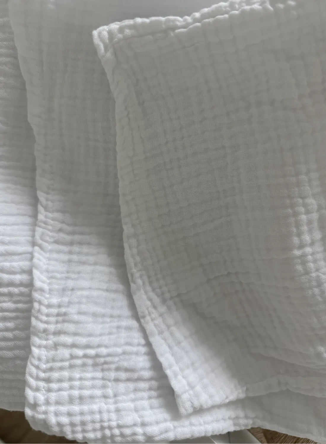 MILO IMPARFAIT - Pantalon de grossesse blanc en gaze de coton