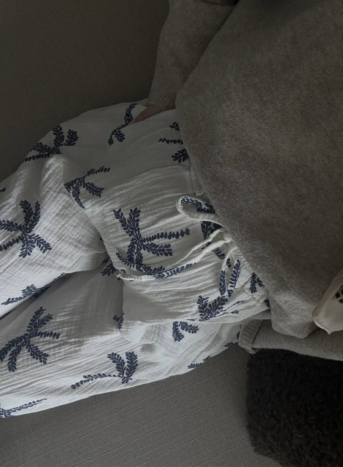 NOÉ - Pantalon de grossesse à motifs en gaze de coton