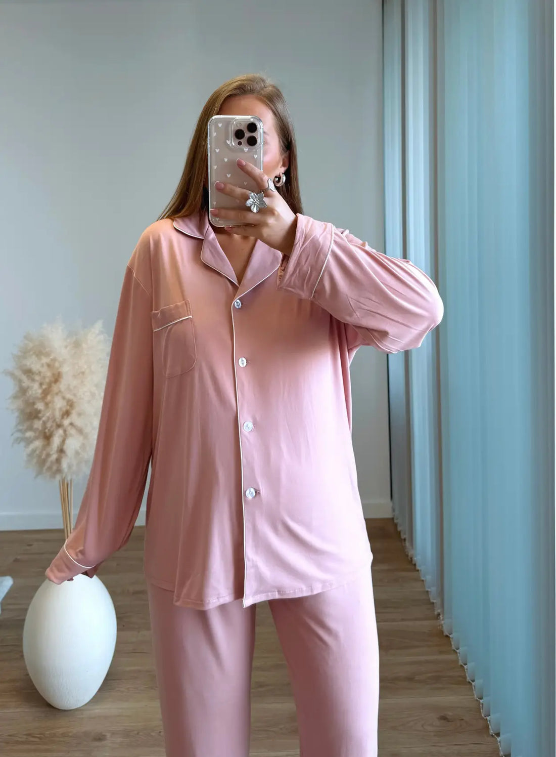 ROSIE - Pyjama rose de grossesse douceur extreme